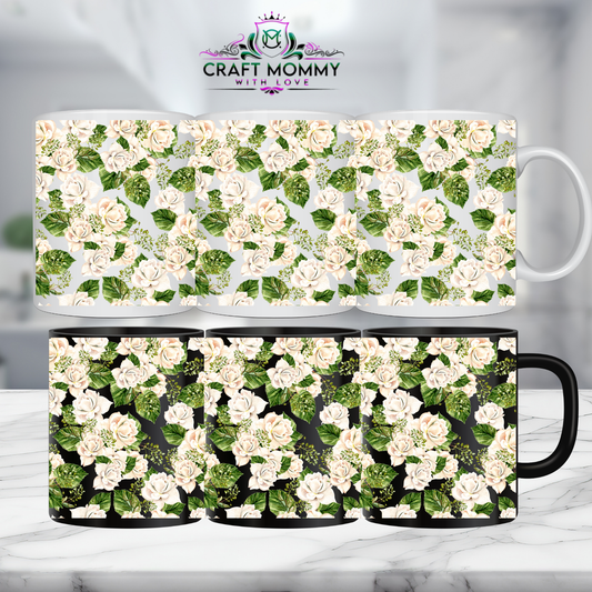 Floral 40- 11oz mug UV DTF Mug wrap