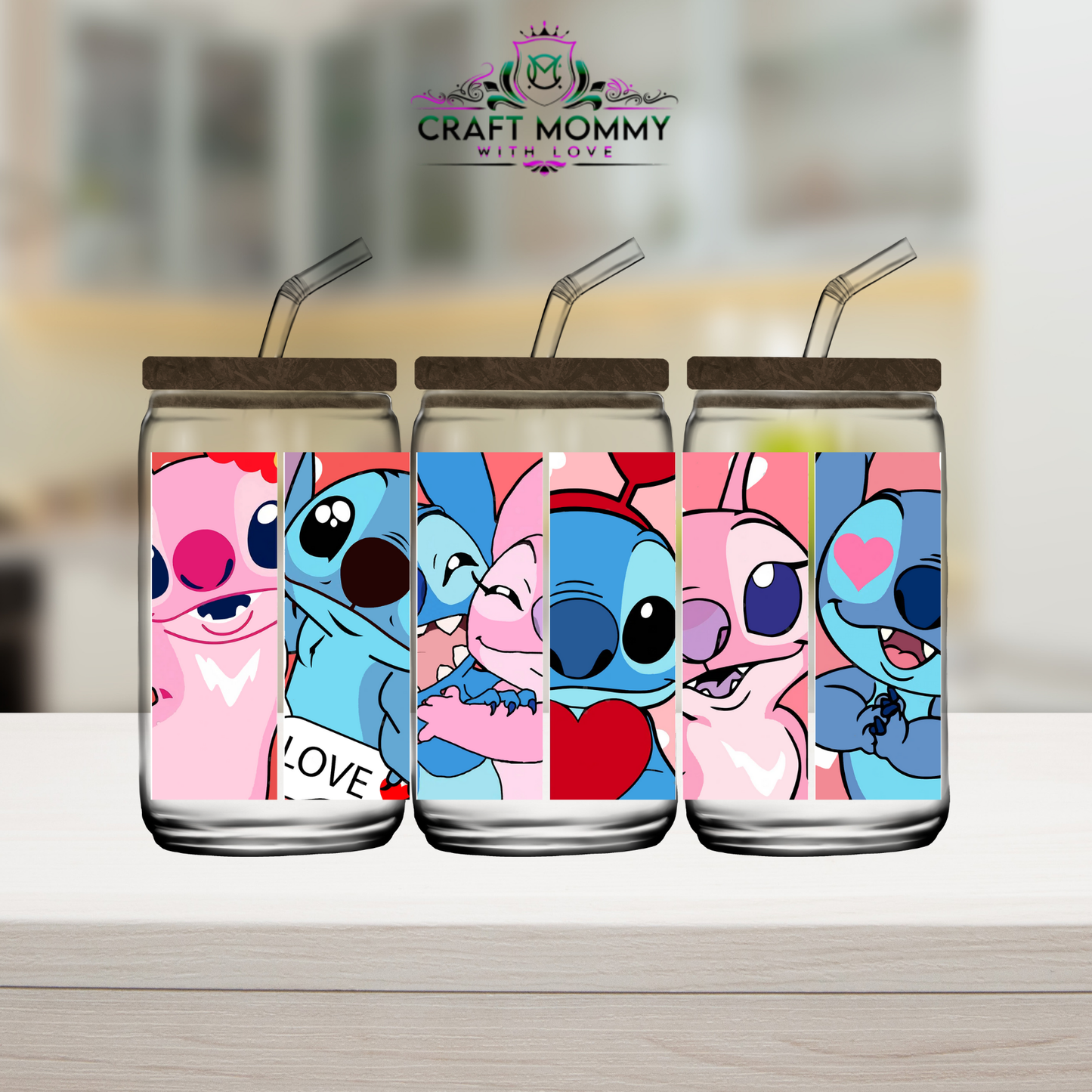 Blue Alien Valentine Series batch 3 / 001-010 UV DTF WRAP 16OZ
