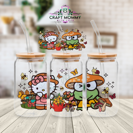 Hello Kitty and Keroppi  - UV DTF Wrap 16 oz