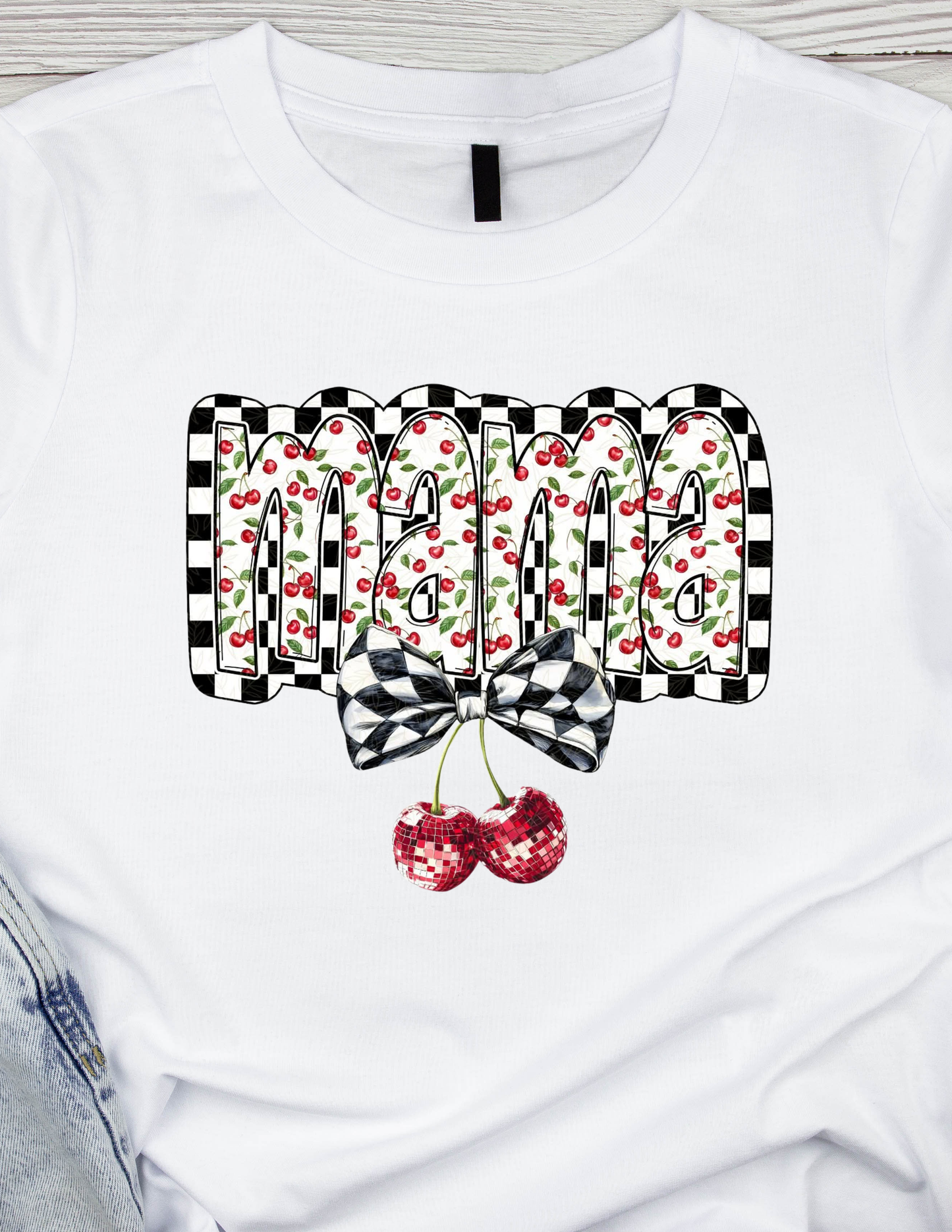 Mama disco cherry-  DTF TRANSFER Prints 10 x 6 inches