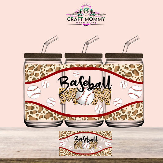 Baseball MOM- UV DTF Wrap 16 oz
