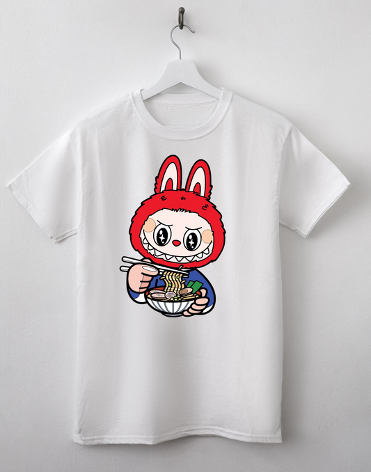 LaBubu Eating ramen-  DTF TRANSFER Prints