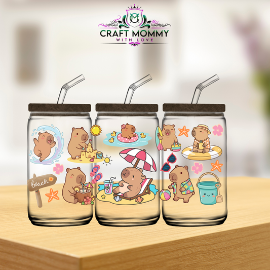 Cappy bara Summer- 16 oz UV DTF Wrap