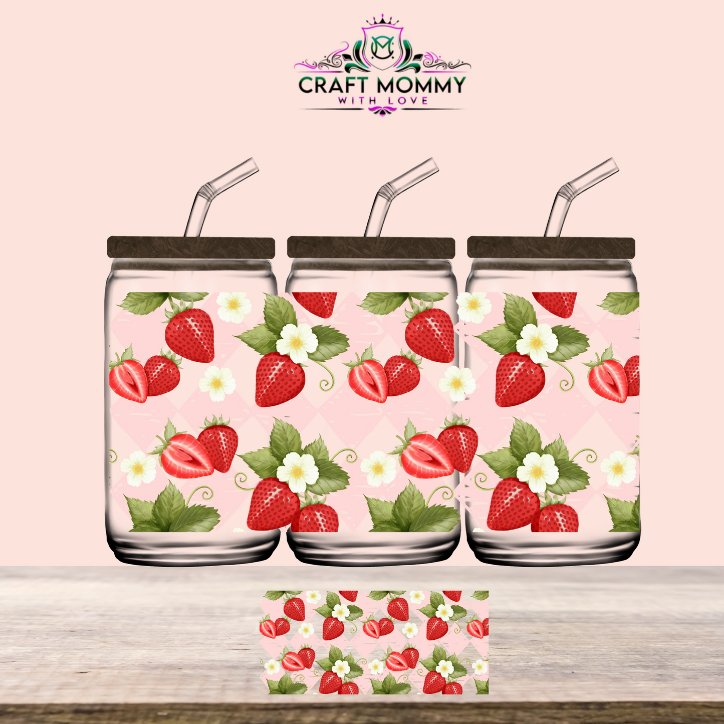 Strawberry  - UV DTF WRAP 16oz
