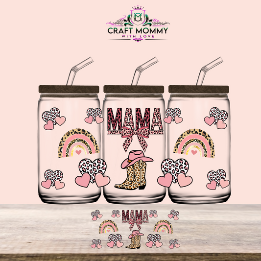 MAMA cowboy - UV DTF Wrap 16 oz