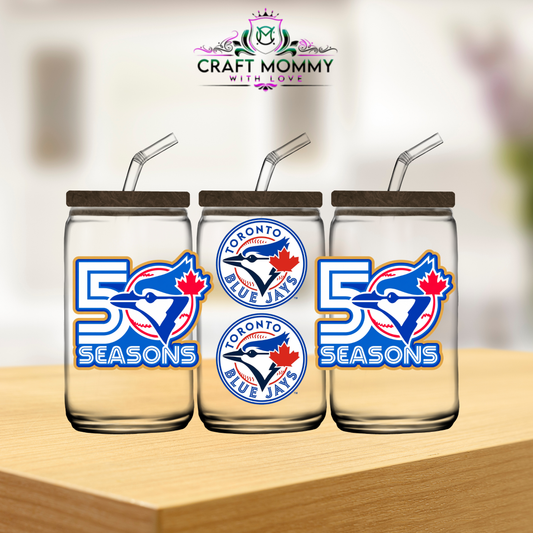 Blue Jays 50th Season 001 - 16oz UV DTF wrap