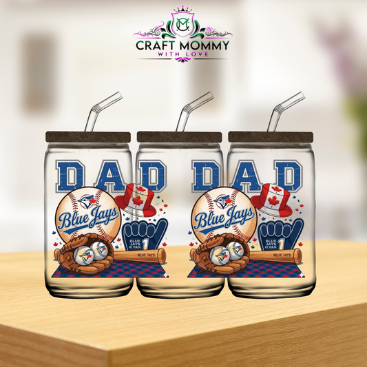 Blue Jays, DAD-  16oz UV DTF wrap