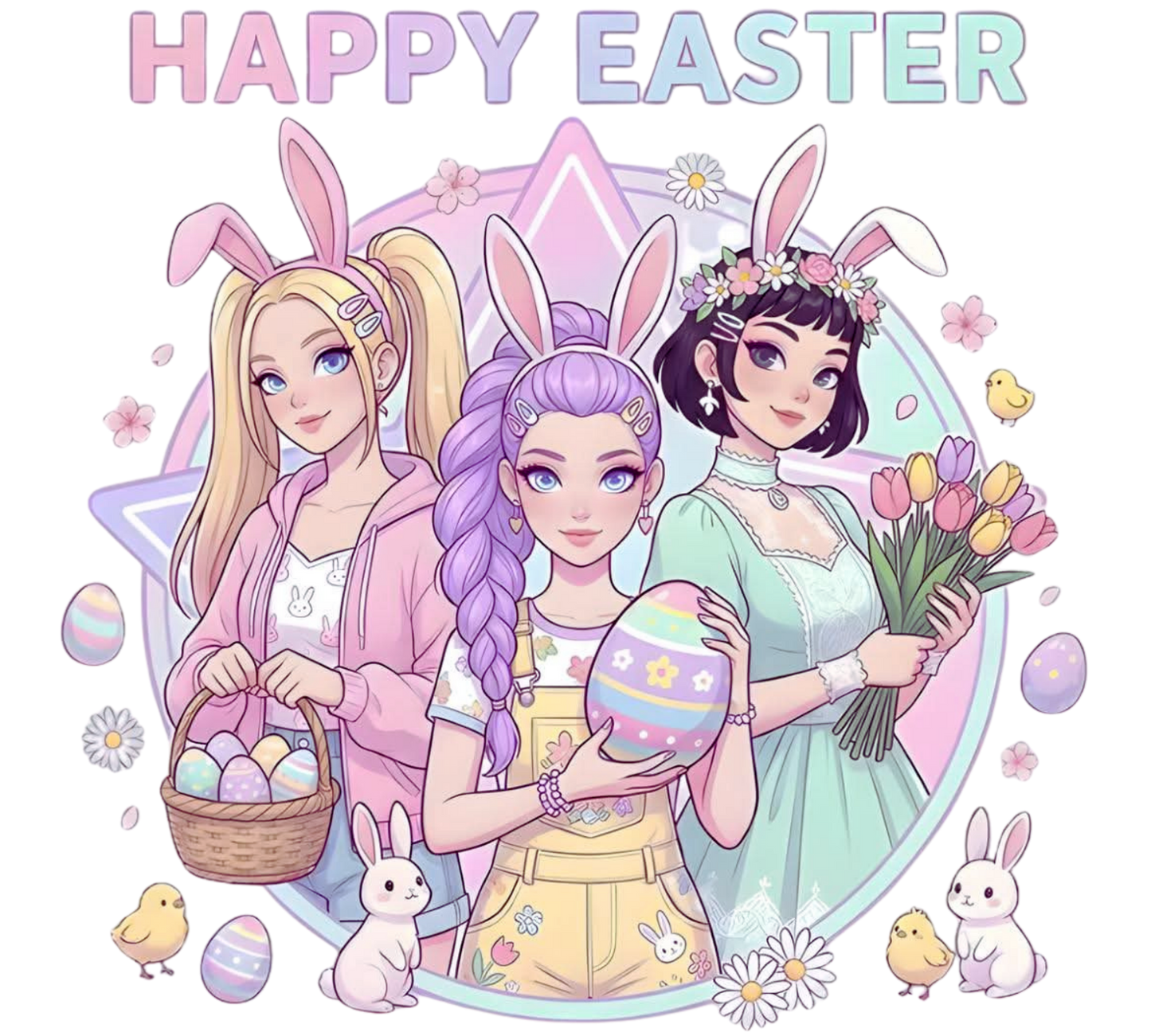FREE  Digital Transparent PNG File-Kpop Huntrix Easter Design 02