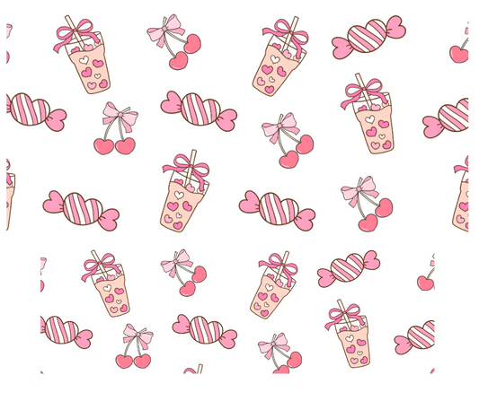 Tumbler Keychain Wrap - pink candies