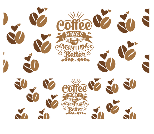 Tumbler Keychain Wrap -Coffee makes everything better