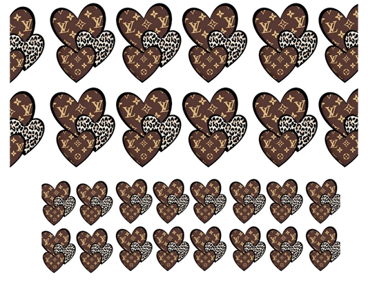 Tumbler Keychain Wrap- LV heart