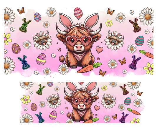 Tumbler Keychain Wrap- Bunny Cute Cow