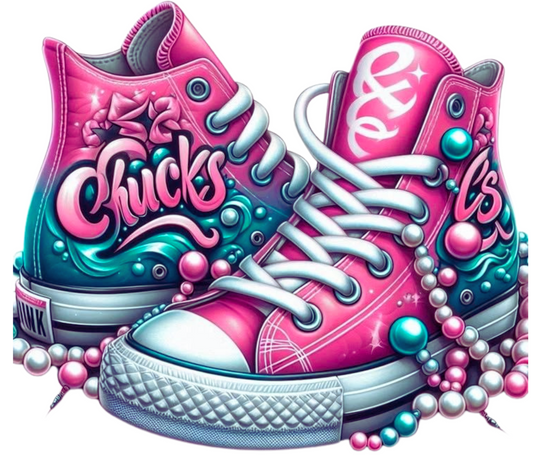 Pink Chucks- DTF TRANSFER Prints