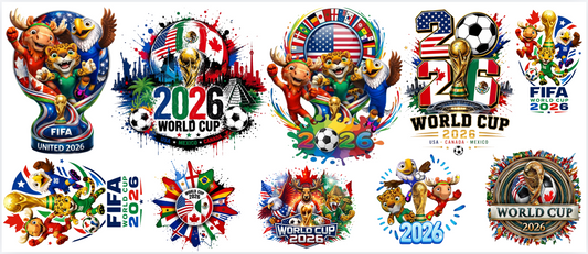 FIFA WORLD CUP DECALS SHEET 12 x 5 inches