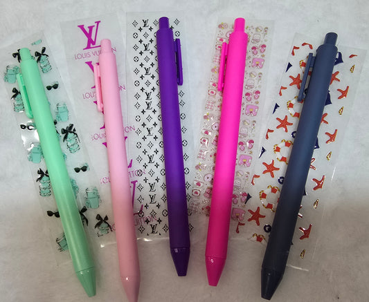 Pens with UV DTF pen wrap- designer  theme