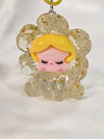 SP Flower yellow - 3D Charms Keychain