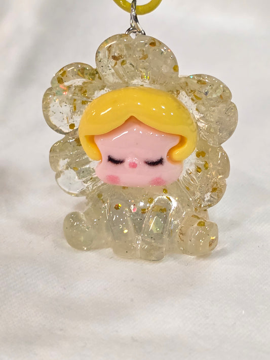 SP Flower yellow - 3D Charms Keychain