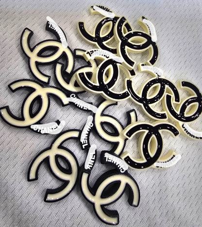 CC Black Flat back charms