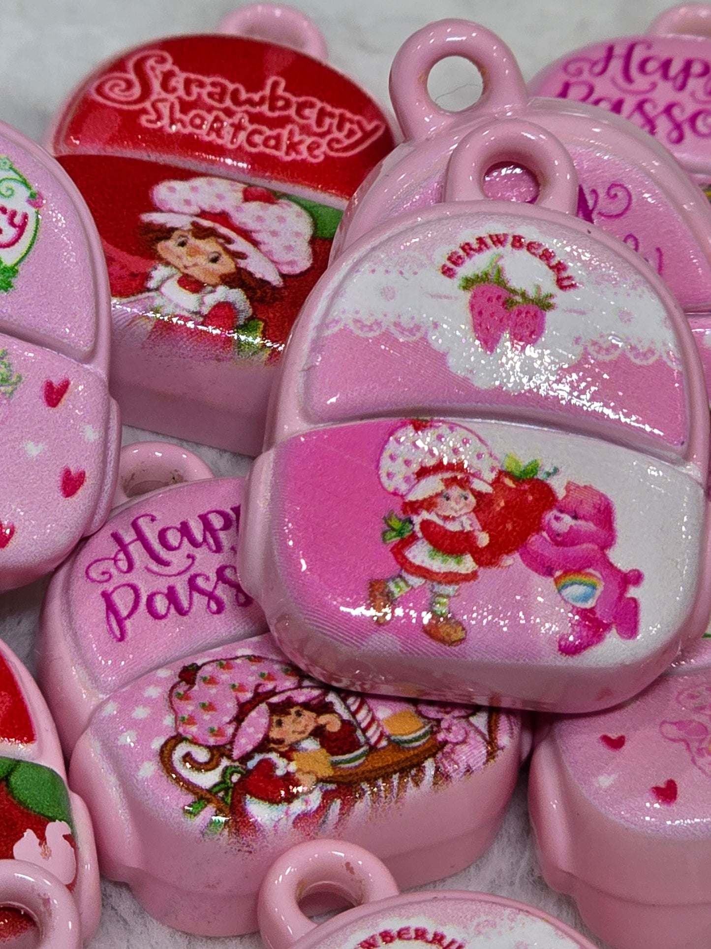 Strawberry shortcake backpack-  3D charms