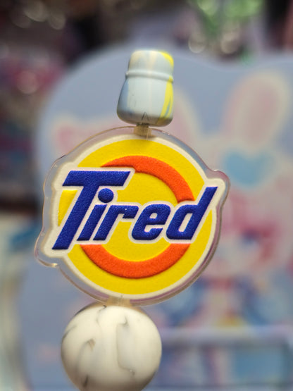 Acrylic Focal beads- Tired