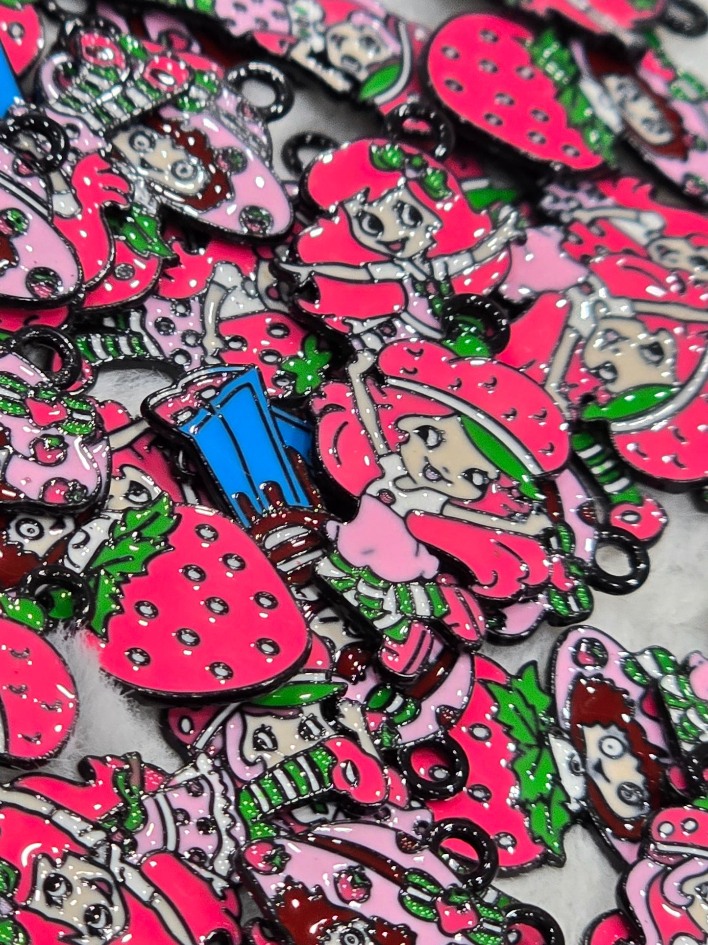 Strawberry Shortcake- Metal Charm Pendant