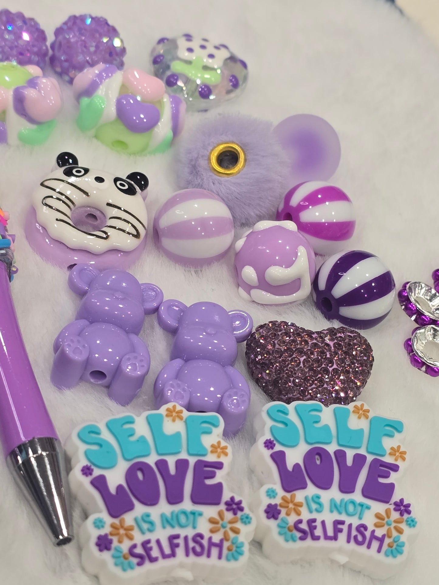 DIY Beadable pens Kit Purple
