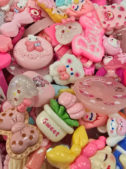 Pink Mix Charms flat back