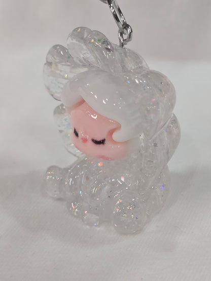 SP Flower White - 3D Charms Keychain