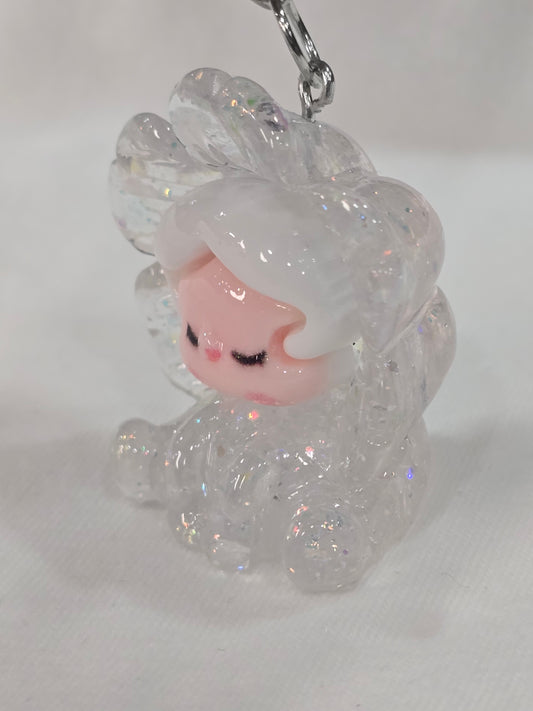 SP Flower White - 3D Charms Keychain
