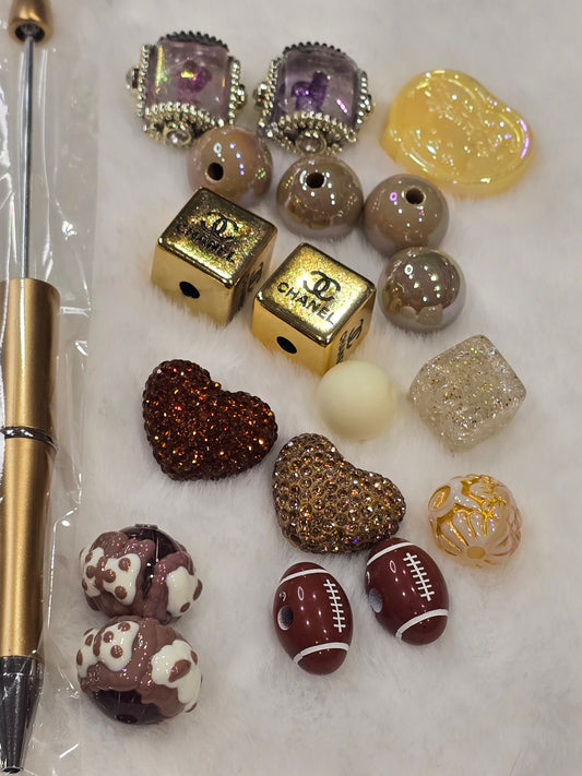 DIY Beadable pens Kit Brown