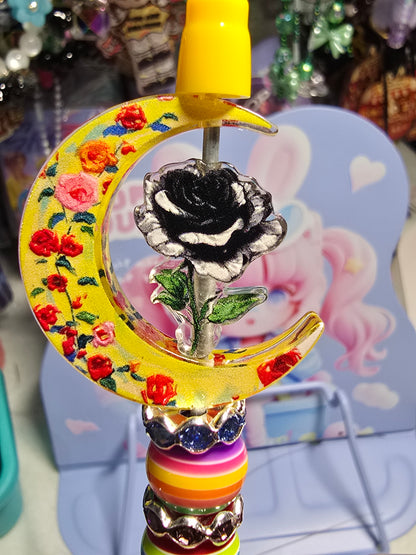 Acrylic bow set Focal- Moon and Flower