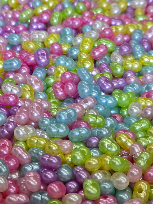Peanut beads pastel colors- 4mm 50grams