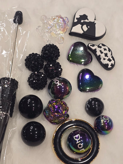 DIY Beadable pens Kit Fancy Black