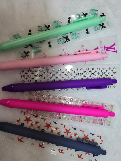Pens with UV DTF pen wrap- designer  theme