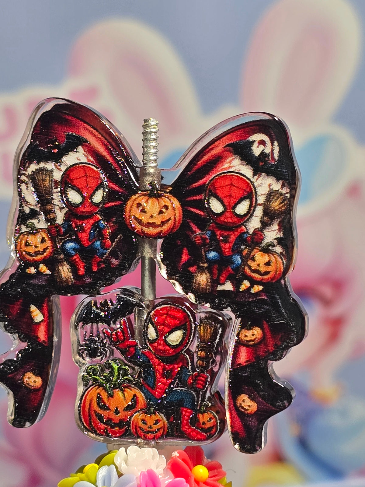 Acrylic bow set Focal - Halloween Spider Man