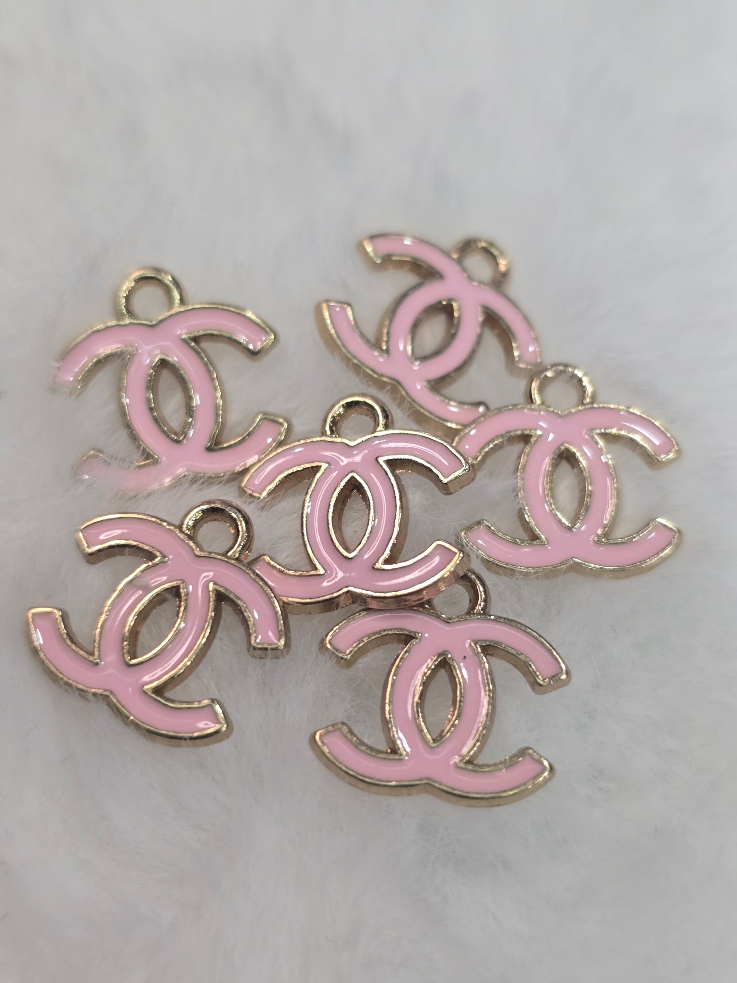 Pink CC cute -Metal Charm Pendant
