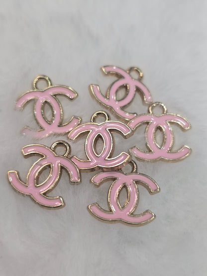 Pink CC cute -Metal Charm Pendant