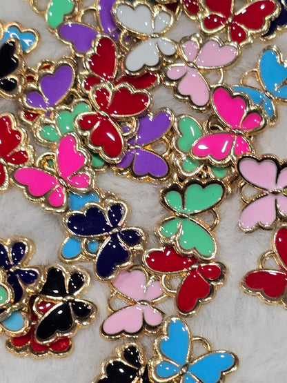 Colorful Butterfly- Metal pendant charms