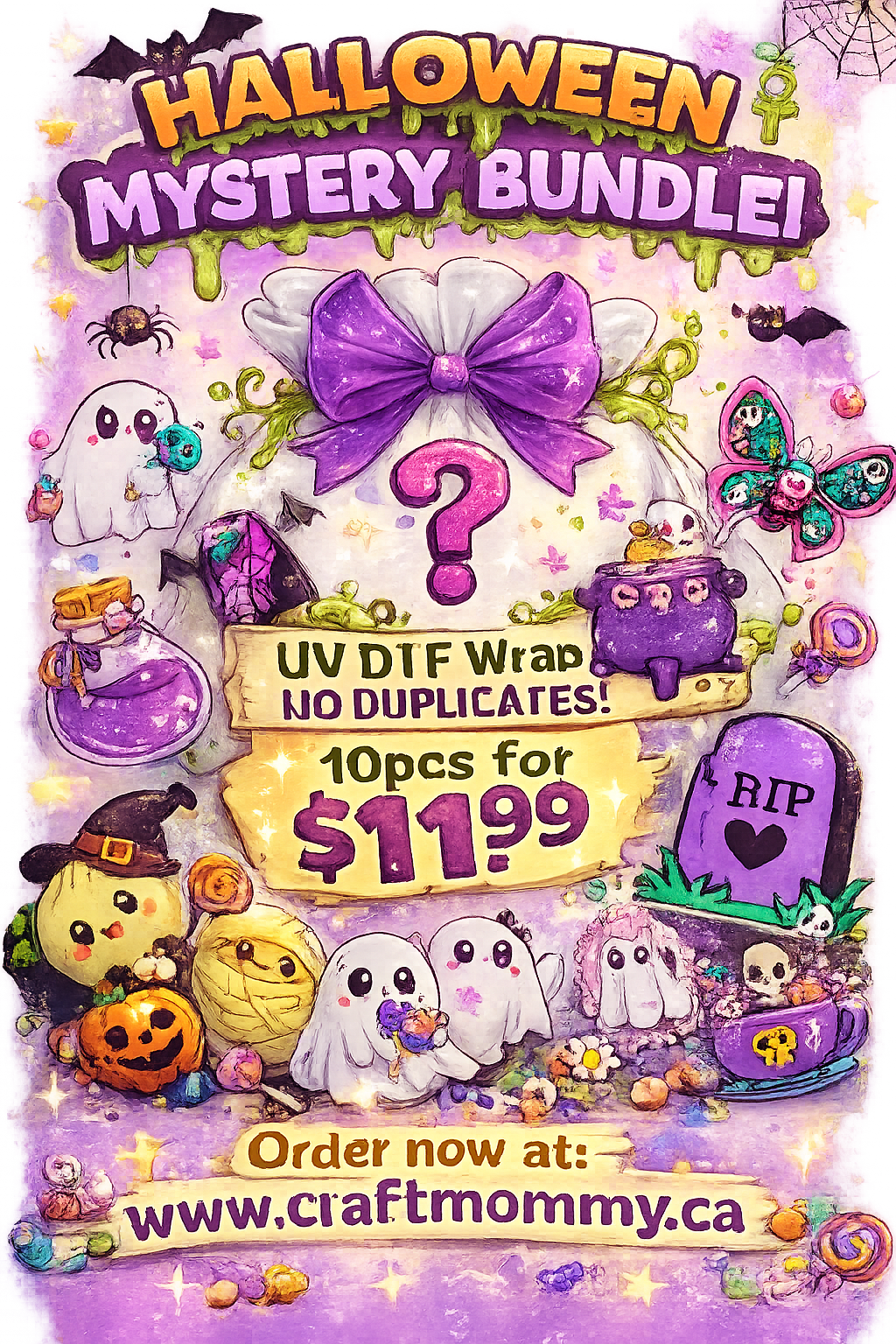 UV DTF Halloween Bundle- 10pcs