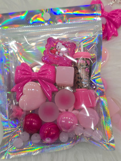DIY Phone & Bag Keychain Kit –Pink kitty