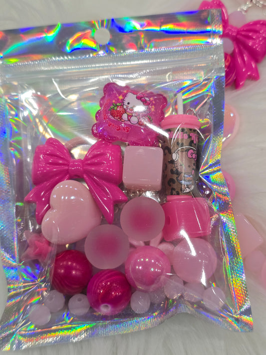 DIY Phone & Bag Keychain Kit –Pink kitty