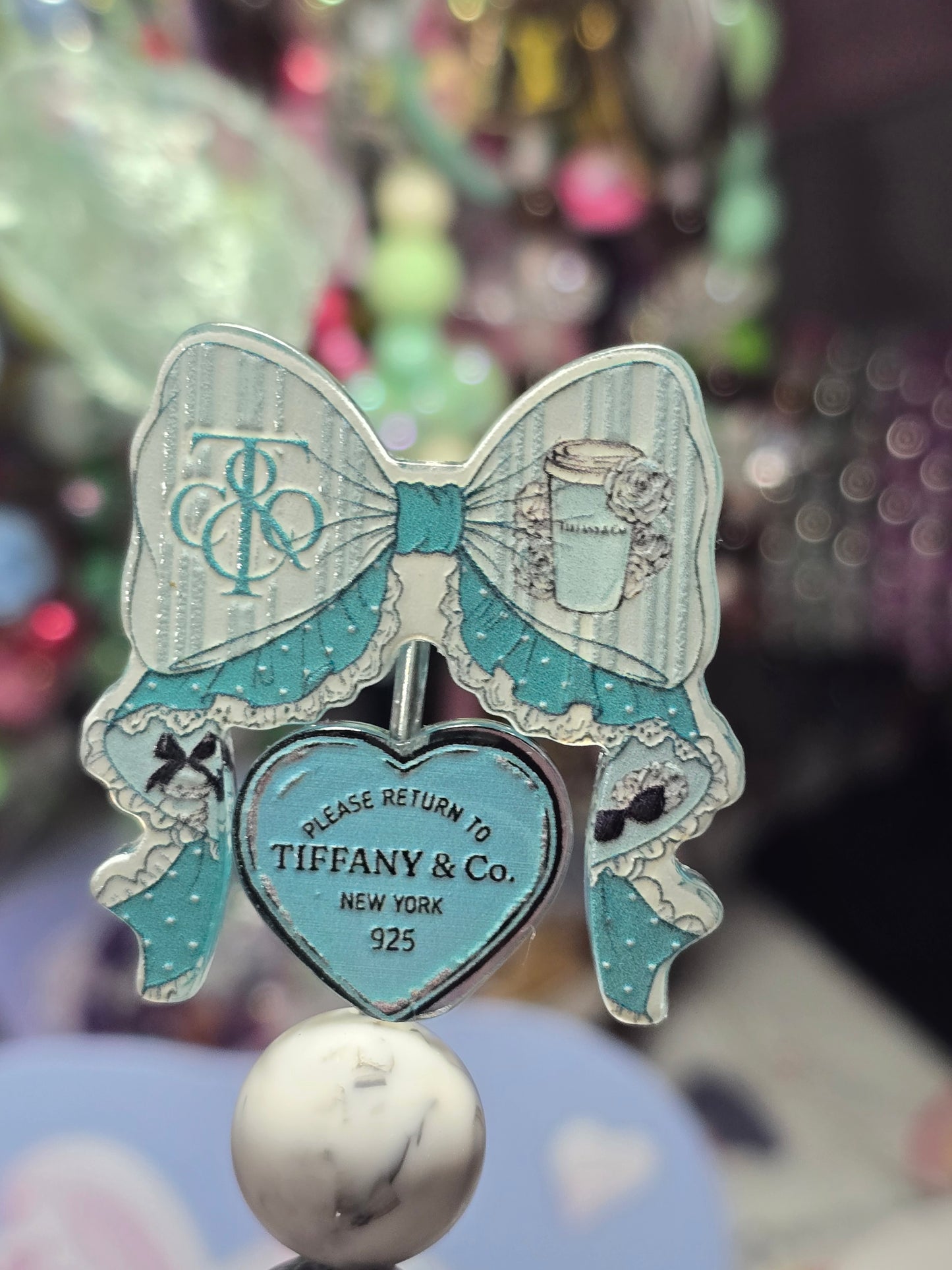 Acrylic bow set Focal beads- Tiff