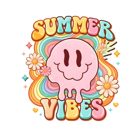 Summer vibes collection -DTF TRANSFER Prints  10 x 10 inches