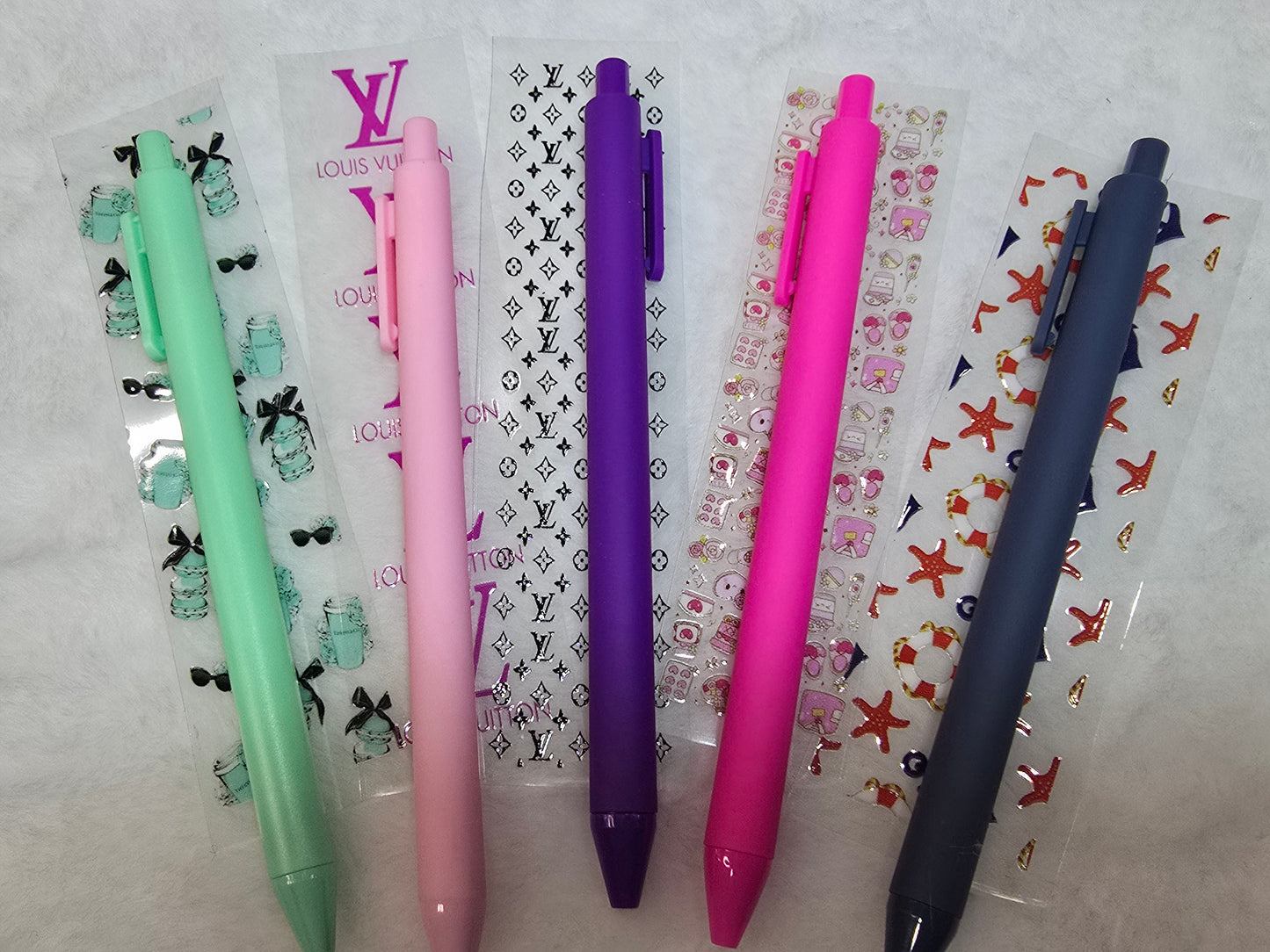Pens with UV DTF pen wrap- designer  theme
