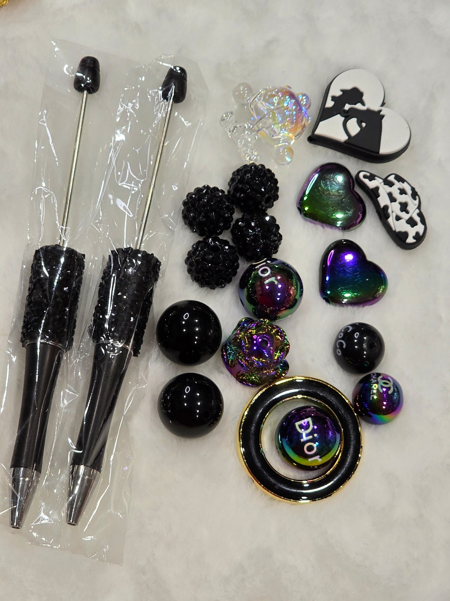 DIY Beadable pens Kit Fancy Black