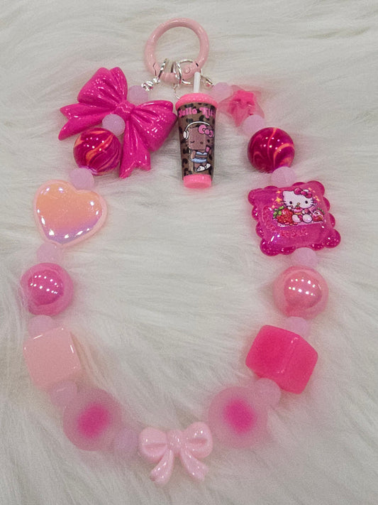 DIY Phone & Bag Keychain Kit –Pink kitty