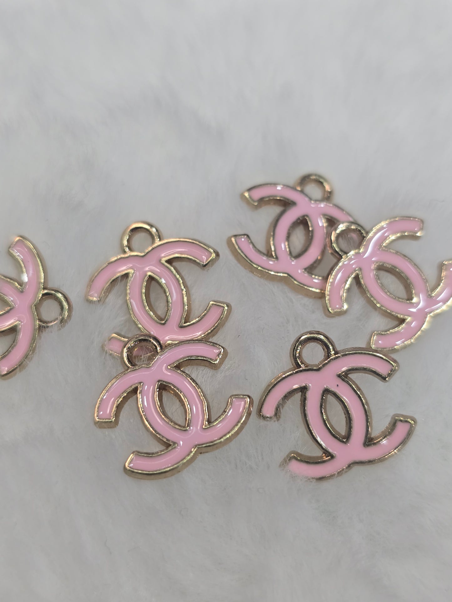 Pink CC cute -Metal Charm Pendant