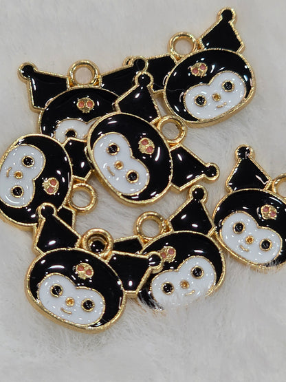 Kuko black  Metal pendant charms