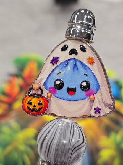 Acrylic Focal beads- Bao bun  halloween -white cute ghost