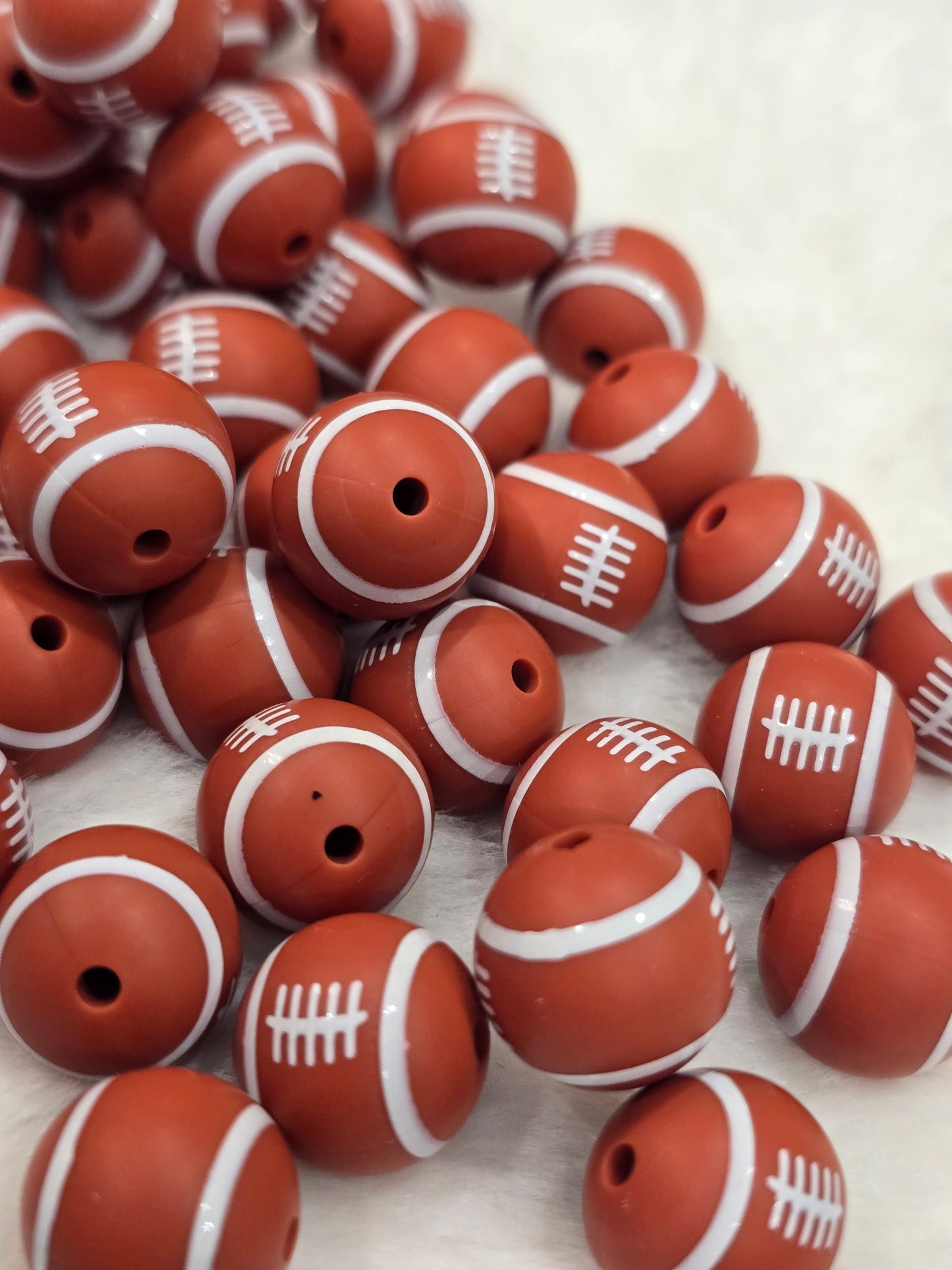 15mm silicon beads foot ball